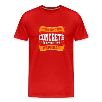 Chantier de construction - T-shirt bio Premium Homme - rouge - Devant - Damien (186cm)