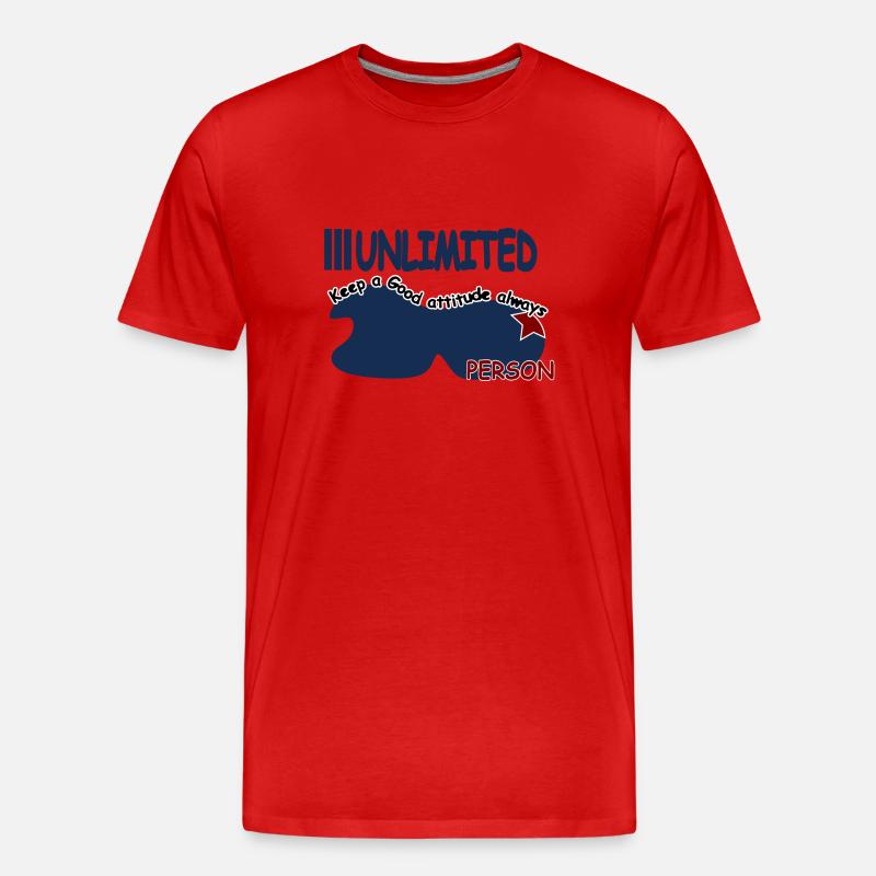 Keep a good attitude always - Männer Premium Bio T-Shirt - Rot