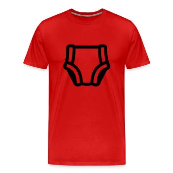 Layer - Men's Premium Organic T-Shirt - red - Front - Damien (186cm)