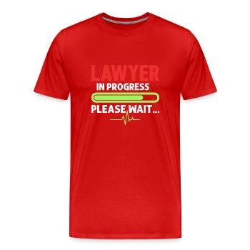 Lawyer In Progress Law Student - Men's Premium Organic T-Shirt - red - Front - Damien (186cm)