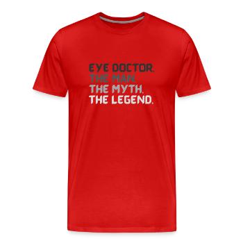 optician optometrist ophthalmologist - Men's Premium Organic T-Shirt - red - Front - Damien (186cm)