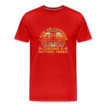 Discgolf Disc Golf Frisbee - Männer Premium Bio T-Shirt - Rot - Vorne - Damien (186cm)