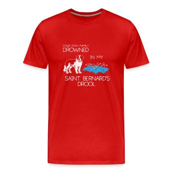 St. Bernard St. Bernard Dog - Men's Premium Organic T-Shirt - red - Front - Damien (186cm)