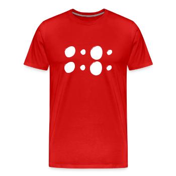 Motifs Cercles Cercles Formes - T-shirt bio Premium Homme - rouge - Devant - Damien (186cm)