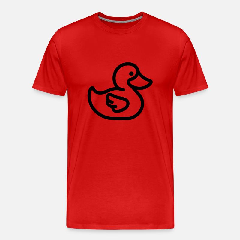 Ente - Männer Premium Bio T-Shirt - Rot