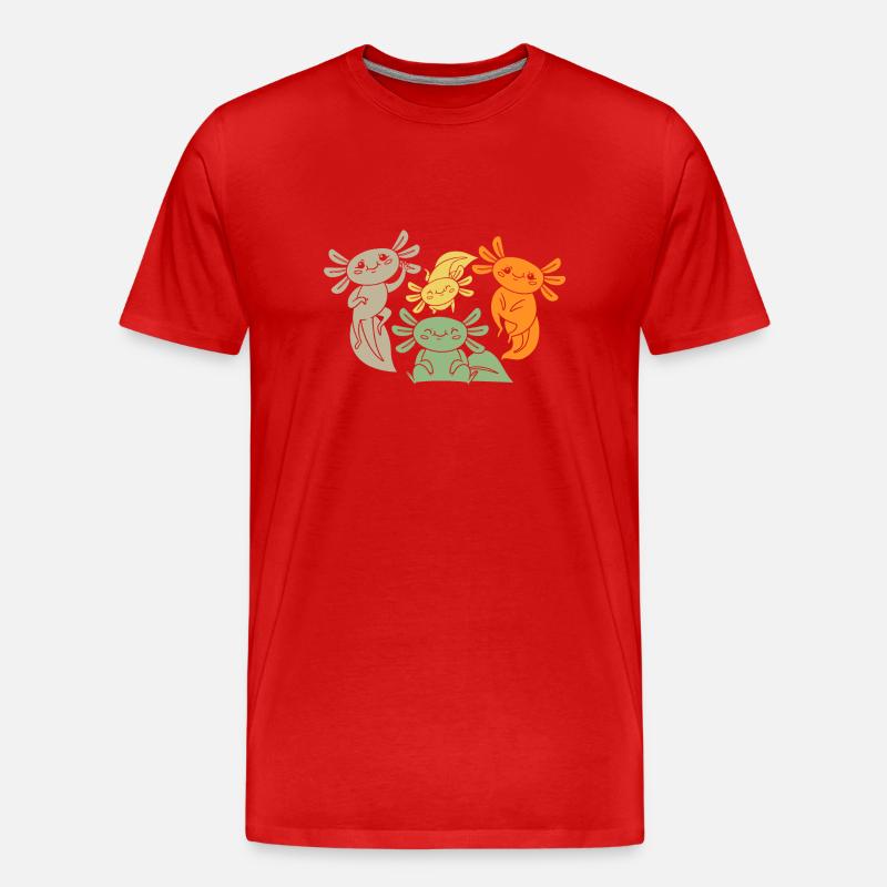 Axolotl - Männer Premium Bio T-Shirt - Rot