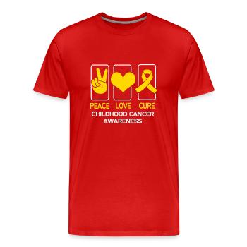 Krebs Kind Krebs-Überlebender - Männer Premium Bio T-Shirt - Rot - Vorne - Damien (186cm)