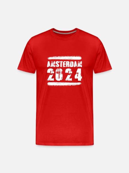 Amsterdam 2024 Team - Men's Premium Organic T-Shirt - red