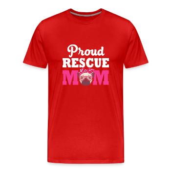 Dog Rescue Animal Rights Animal Rescue Animal Shelter - Men's Premium Organic T-Shirt - red - Front - Damien (186cm)