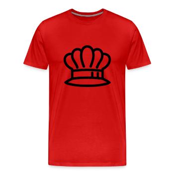 Chef de cuisine - Men's Premium Organic T-Shirt - red - Front - Damien (186cm)