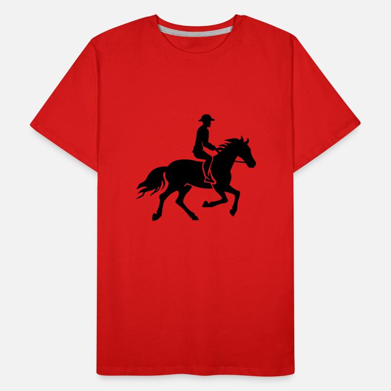 cavalière cheval cavalier T-shirt bio Premium Homme