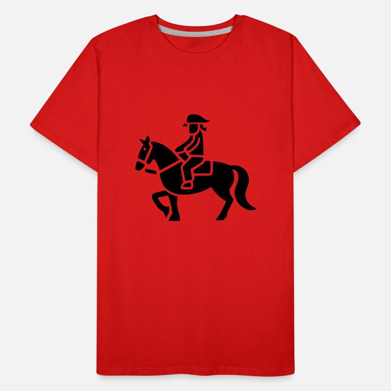 cavalière cheval cavalier T-shirt bio Premium Homme