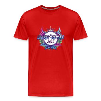 Lloret De Mar 2025 Bunt - Männer Premium Bio T-Shirt - Rot - Vorne - Damien (186cm)