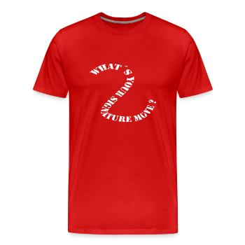 Quelle est votre signature Move White - T-shirt bio Premium Homme - rouge - Devant - Damien (186cm)