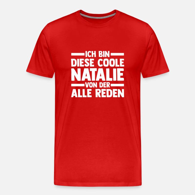 Natalie - Männer Premium Bio T-Shirt - Rot