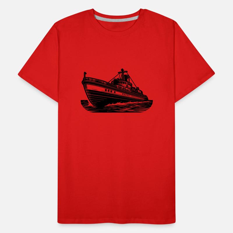 Schnittiges Hochseeschiff Kutter Schlepper Männer Premium Bio T-Shirt