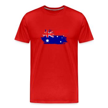 Australia Australien - Männer Premium Bio T-Shirt - Rot - Vorne - Damien (186cm)