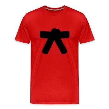 Gürtel - Männer Premium Bio T-Shirt - Rot - Vorne - Damien (186cm)