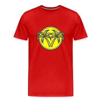 Palm Island Holiday Summer - Men's Premium Organic T-Shirt - red - Front - Damien (186cm)