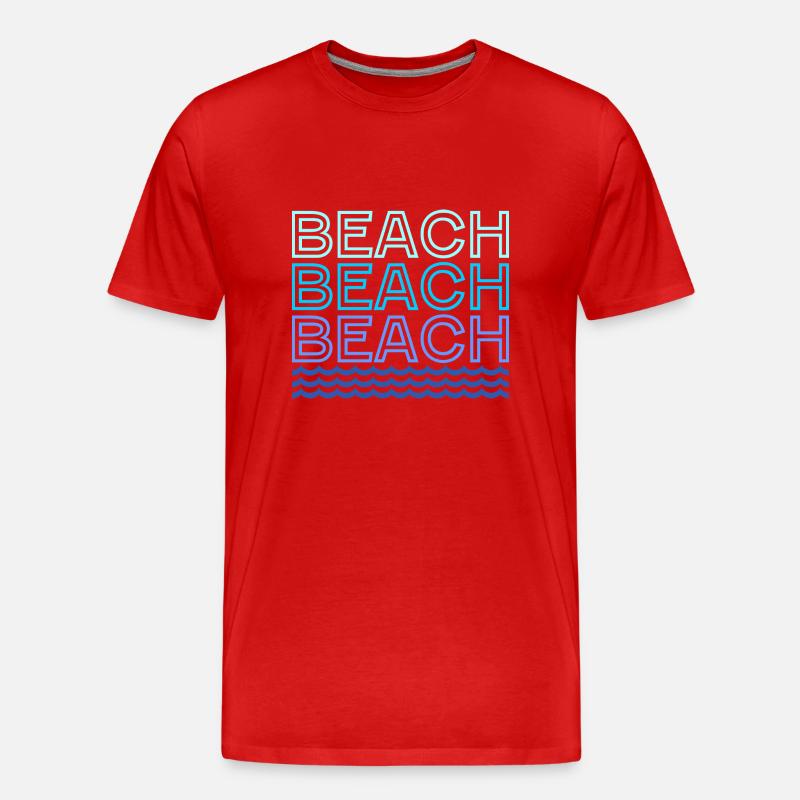 SOMMER URLAUB - Männer Premium Bio T-Shirt - Rot