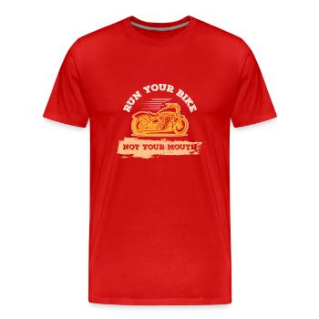 motorrad cooler spruch - Männer Premium Bio T-Shirt - Rot - Vorne - Damien (186cm)