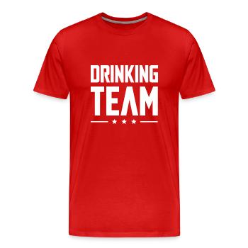 Équipe de consommation d’alcool - T-shirt bio Premium Homme - rouge - Devant - Damien (186cm)