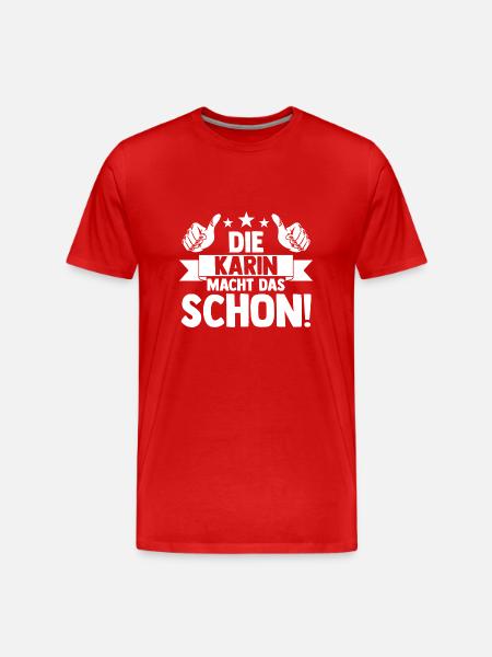 Karin - Männer Premium Bio T-Shirt - Rot