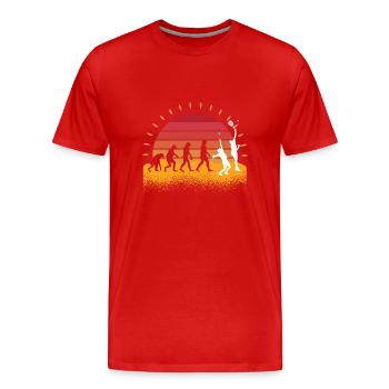 Evolution Tennis Padelspieler Padel - Männer Premium Bio T-Shirt - Rot - Vorne - Damien (186cm)