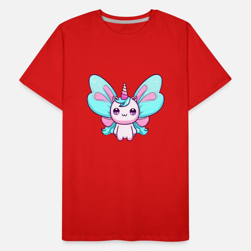 variation 21753aMétamorphose du papillon licorne T-shirt bio Premium Homme