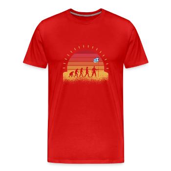 Grecs, Grecs, Grèce - T-shirt bio Premium Homme - rouge - Devant - Damien (186cm)