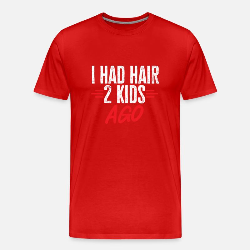 Glatze Kahlköpfigkeit Bart Glatzkopf - Männer Premium Bio T-Shirt - Rot