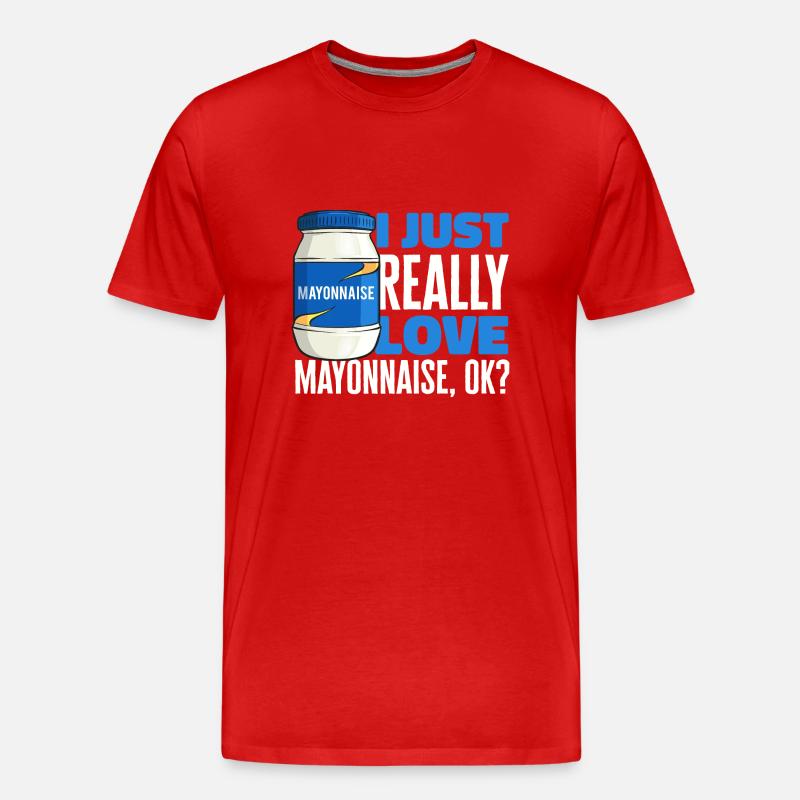 Mayonnaise - Männer Premium Bio T-Shirt - Rot