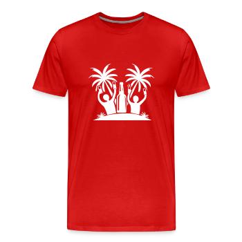 Fête de l’île Célébrer la bière - T-shirt bio Premium Homme - rouge - Devant - Damien (186cm)