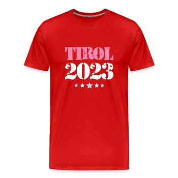 Tyrol 2023 - T-shirt bio Premium Homme - rouge - Devant - Damien (186cm)