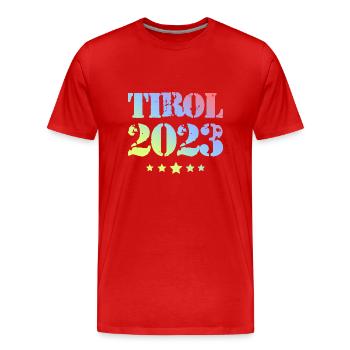 Tyrol 2023 - T-shirt bio Premium Homme - rouge - Devant - Damien (186cm)