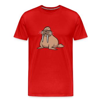 Morse - T-shirt bio Premium Homme - rouge - Devant - Damien (186cm)