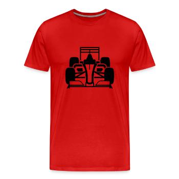 F1 Race Car - Men's Premium Organic T-Shirt - red - Front - Damien (186cm)