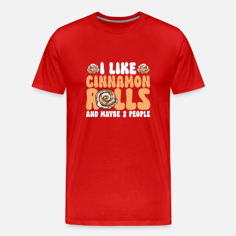 Zimtschnecke - Männer Premium Bio T-Shirt - Rot