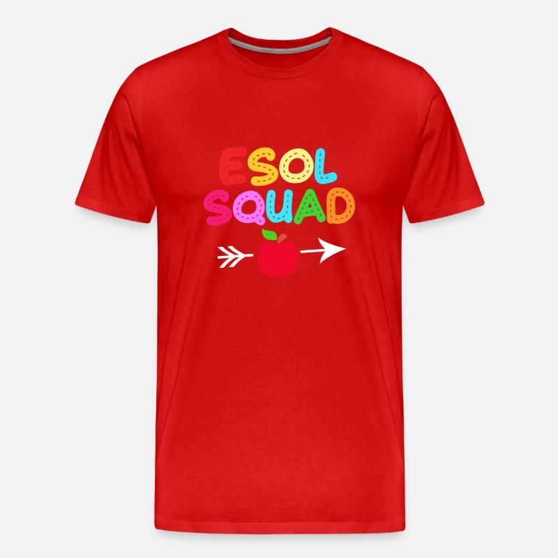 Englischlehrerin Englisch Lehrer - Männer Premium Bio T-Shirt - Rot