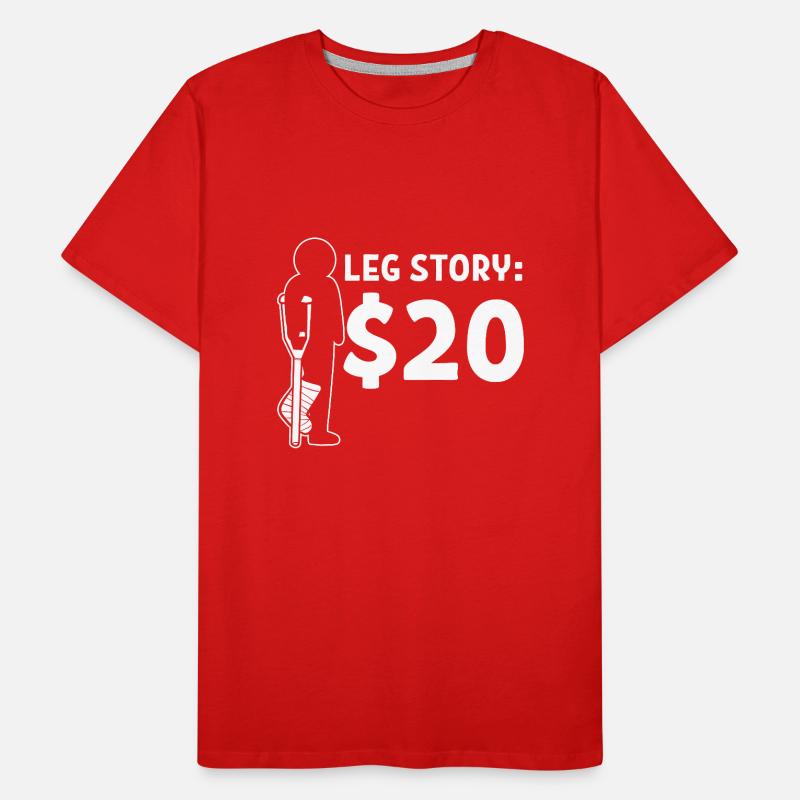 Gebrochenes Bein Männer Premium Bio T-Shirt