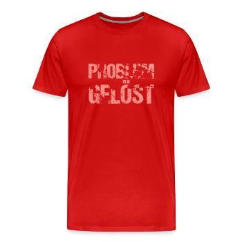 Costume d’Halloween Taché de Sang - T-shirt bio Premium Homme - rouge - Devant - Damien (186cm)