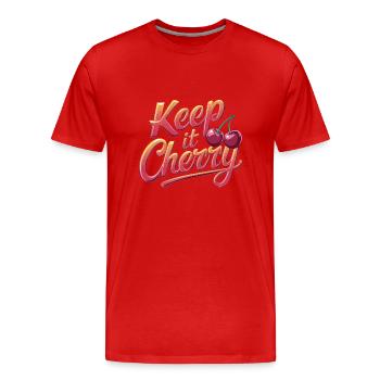 Keep It Cherry Kirschen für einen Kirschen Fans - Männer Premium Bio T-Shirt - Rot - Vorne - Damien (186cm)