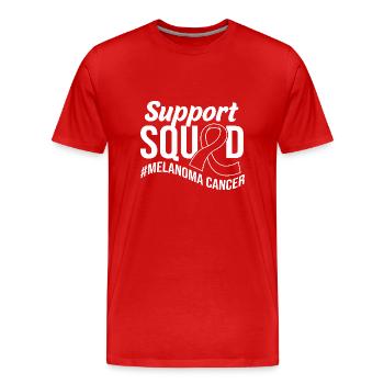 Skin cancer melanoma - Men's Premium Organic T-Shirt - red - Front - Damien (186cm)