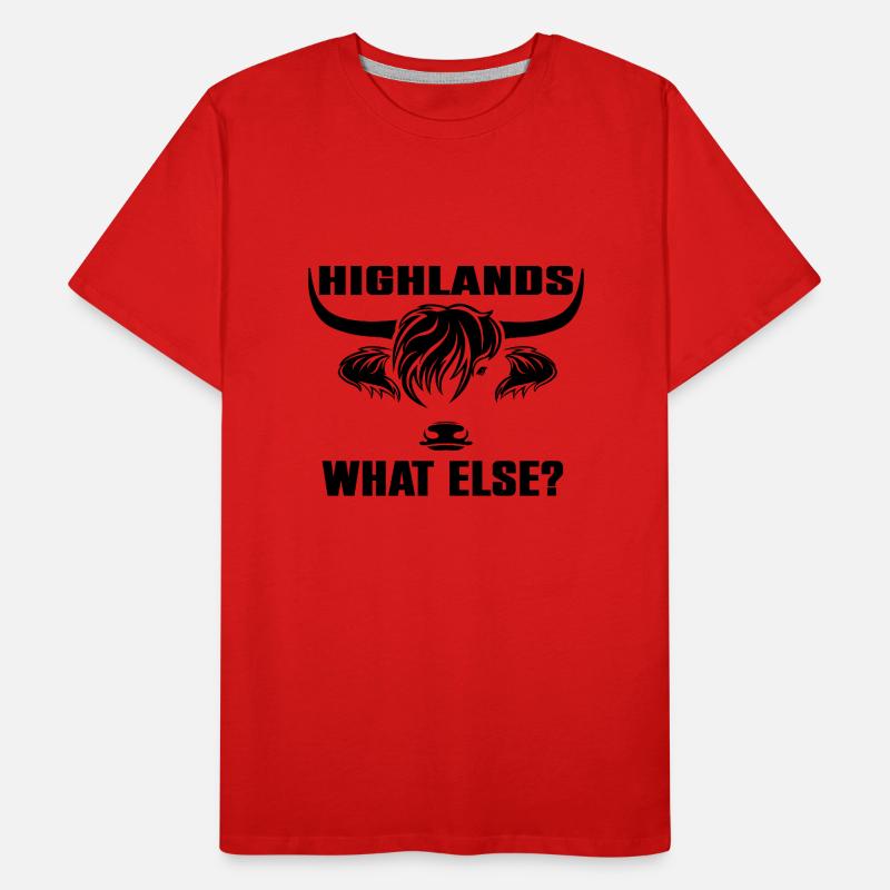 Highlands what else - robust Highland cattle Men's Premium Organic T-Shirt