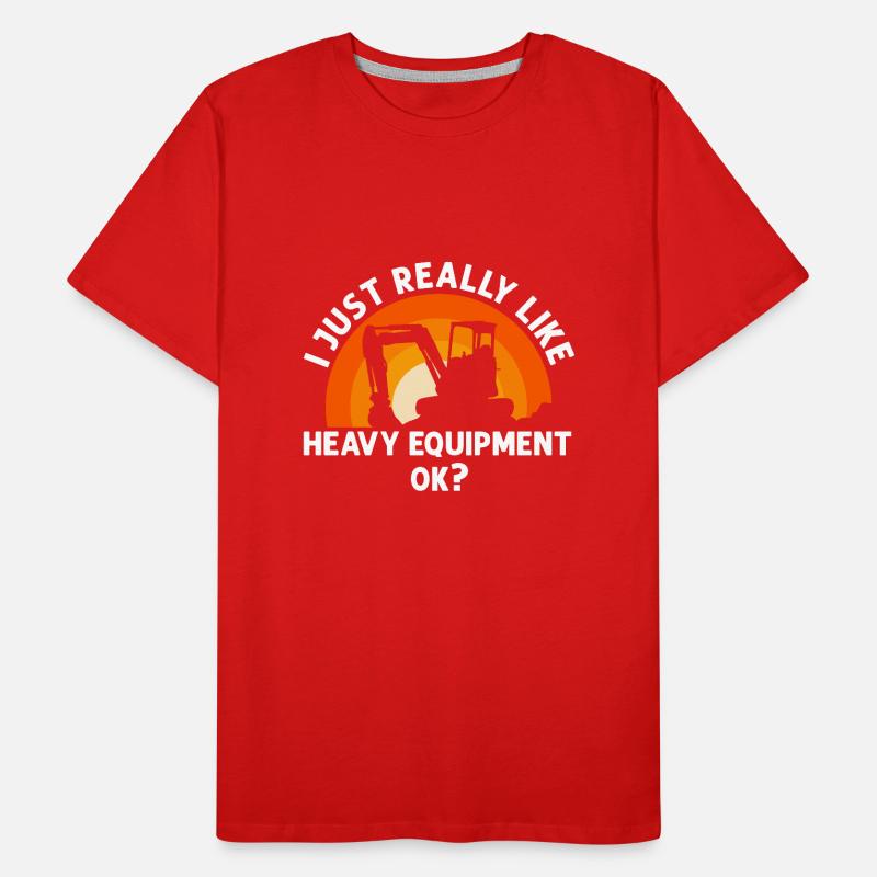 Construction machinery operator Excavator driver Excavator driver Construction workers Men's Premium Organic T-Shirt