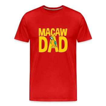 Yellow-breasted Macaw Parrot Blue And Yellow Macaw - Men's Premium Organic T-Shirt - red - Front - Damien (186cm)
