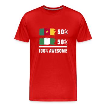 Kamerun Flagge Kamerun - Männer Premium Bio T-Shirt - Rot - Vorne - Damien (186cm)