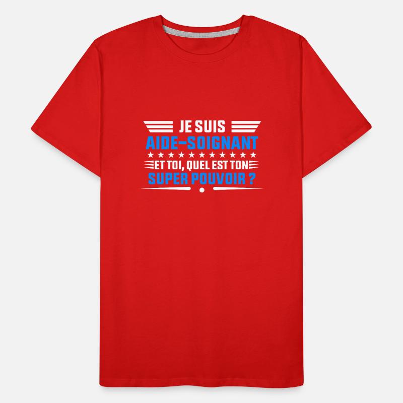 je suis Aide soignant idée cadeau Aide soignant T-shirt bio Premium Homme