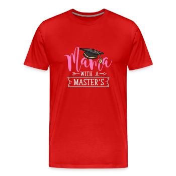 Master's Degree Studium Master Abschluss - Männer Premium Bio T-Shirt - Rot - Vorne - Damien (186cm)