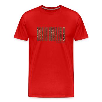 Camoflage survie Bushcraft Prepper Flecktarn - T-shirt bio Premium Homme - rouge - Devant - Damien (186cm)